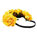 Women's Hawaiian Stretch Rose Flower Headband Floral Crown for Garland Part E3Y7