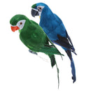 2pcs Vivid Colorful Parrot Birds Statue Garden Sculpture Home Art Ornament 45cm
