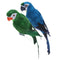 2pcs Vivid Colorful Parrot Birds Statue Garden Sculpture Home Art Ornament 45cm