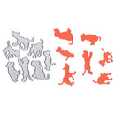 7pcs/set dog Metal Cutting Dies Stencil Scrapbook Cut Embossing Paper DIY Cr-3C