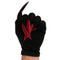 Scary Woman Witch Gloves w/ Long Red Glitter Fingernails Halloween Costume