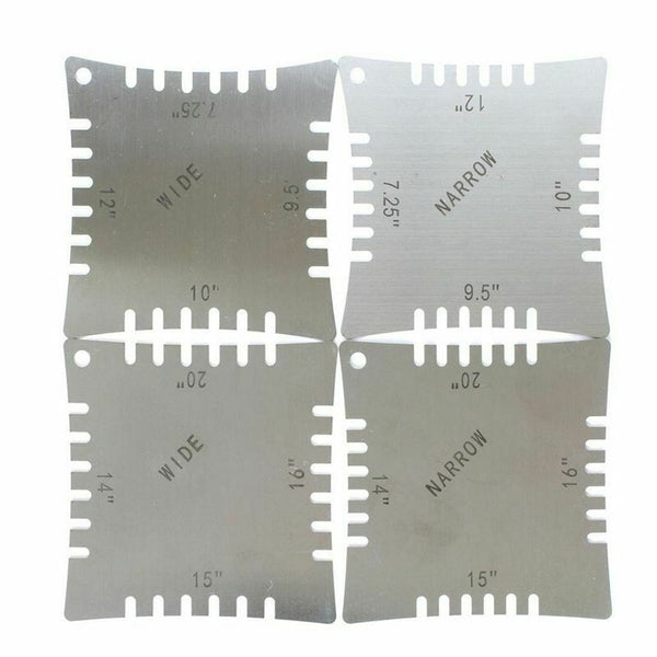 Guitar Notched Radius Gauges for Measuring Fingerboard Radius Pack Of 4pcs