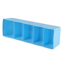 Multi-function drawer type Five Grid  Plastic storage boxï¼ˆblueï¼‰