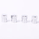 4X Sliver Wheel Tyre Tire Rims Stems Air Valve Dust Cover Cap Car Truck B Dlxd
