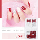 24pcs Bride Nail Art Finger Full Cover Artificial Nail Tips N%!