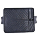 Korean Style Rice Stone Aluminum Baking Tray Square Barbecue Grill Dish Por
