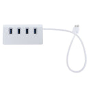 Aluminum alloy 4-port USB3.0 high speed hub adapter Cable For PC Lapt%!
