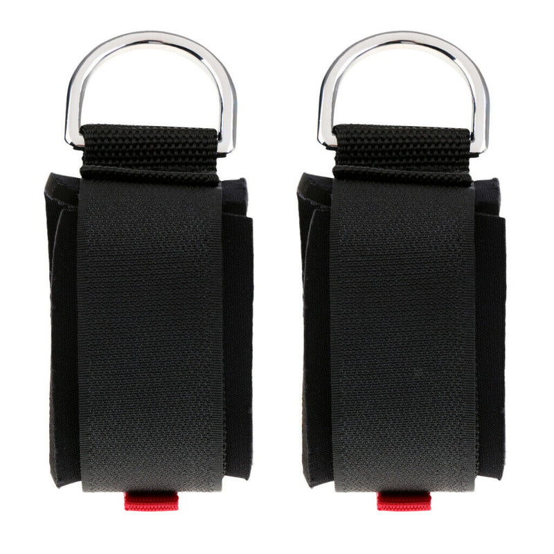 Set of 2 Padded Diving Wrist Strap Dive Lanyard Band D-Ring Accessories