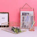 Nordic Style Wall Hanging Storage Basket Metal Iron Books Magazine Newspape
