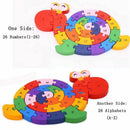 Wooden Blocks Jigsaw Winding Snail Letter and Numbers Puzzles Preschool Edu