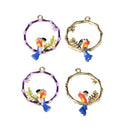 4pcs Bird Garland Charms Pendant DIY Jewelry Findings Gifts hair Accessory