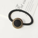 4pcs Retro Cloth Button Hair Holders Rubberband Elastics Girl Hair Accessories Z