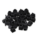 Square Table Chair Leg Feet Tube Pipe Insert Cap 16mmx16mm 30pcs Black E7P4