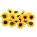 30Pcs Artificial Sunflower Heads Silk Flower Bulk Wedding Home Decor Orange