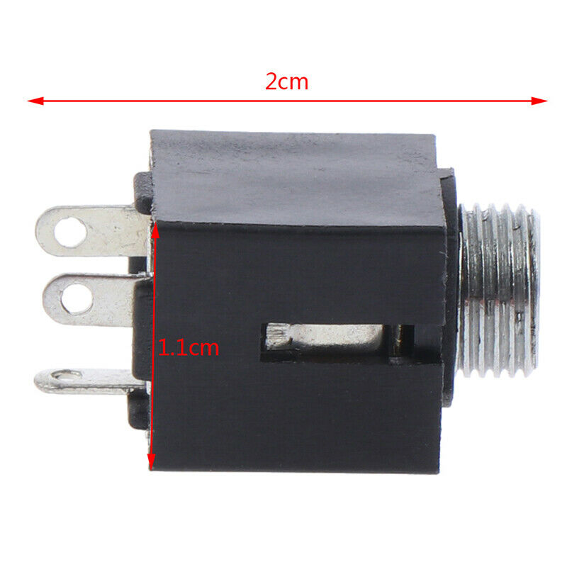 10Pcs PJ301M Female Audio Connector 3 Pin DIP Stereo Headphone Jack With FT