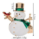 1x Exquisite Christmas Snowman Inlaid Rhinestones Brooch Pin Scarves Shawl