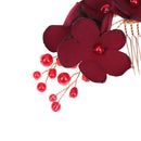 1Pc Bridal wedding bridesmaid red flower hair comb clip hairpin accessories 3C