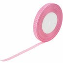 45m Full Reel Cut Lengths Gingham Ribbon Sewing Crafts, 10mm Wide Pink H4I6