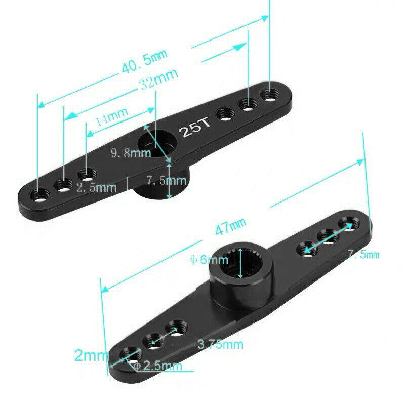 25T Steering Servo Arm Horn Metal Full Throttle Parts Double Steering Arm f S5A8