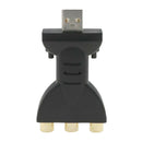 USB Male To 3 RCA Female Audio Video Adapter AV Converter Cable Cord HDTV TV