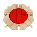1x Wooden Train Track Turntable Accessories Fun Play Toys Gift Educational