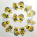 20x Multicolor Wood Shape Bees Embellishments for Crafts DIY Scrapbooking