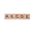 100 Wooden Alphabet Scrabble Tiles Black Letters & Numbers For Crafts Wood ChME