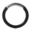 Portable cylindrical mini aluminum carabiner hook key holder 2 black