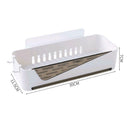 Perforated Storage Rack Shelf Wall-mounted Supplies For Home Bathroom Sink White