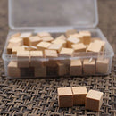60pcs Square Wood Decorative Push Pins, Wood Head and Steel Needle Point Th L9P9