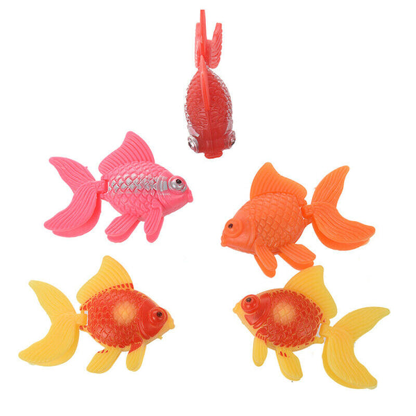 5pcs artificial plastic ornament aquarium fish - goldfish. N4H2