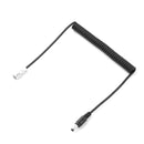 DC Plug Power Supply Cable Right Angle Spiral Cord for BMPCC 4K Camcorders