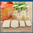 4pcs/set Moon Cakes Mooncake Mould DIY Baking Hand Pressure Pastry Mold