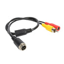 M12 4Pin Aviation Head Male to RCA/DC Female CCTV Camera Adapter Cable (A) A