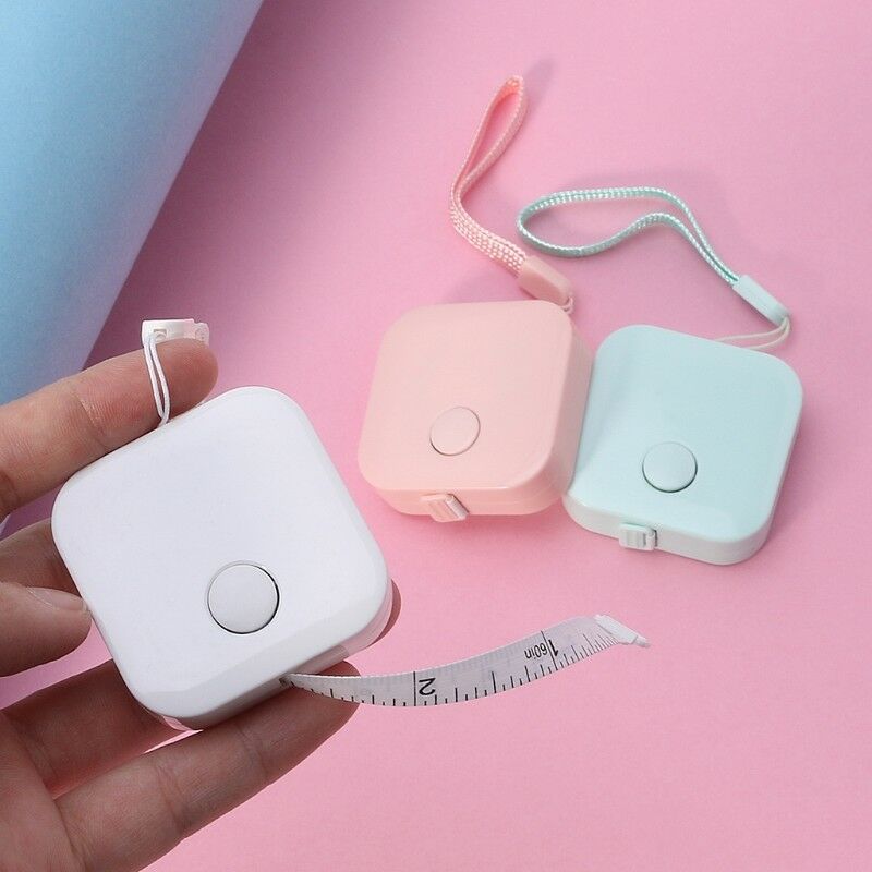 1.5m*7mm Candy Color Small Plastic Retractable Tape Measure School Office Supply