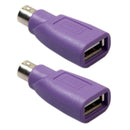 2pcs PS2 Male to USB Female Adapter Computer Mouse Keyboard Converters