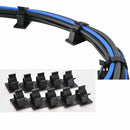 10x Adjustable Self-Adhesive Wire Cable Ties Mounts Clamp Clip Organizer Hol.AU