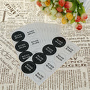 80pcs(10sheet) Black white Handmade Sealing Stickers Gift Box Labels Gift DIY 3C