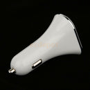 White Universal Fast 5.2 Amp Triple USB Ports Adapter Car Charger with Led