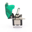 12V 20A Car Auto Cover Green LED SPST Toggle Rocker Switch Racing ON-OFF