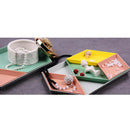 Set of 4 Geometric Combination Tray Fruit Snack Cosmetics Jewelry Storage