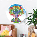 DIY Tree Diamond Painting Mural with Pink Tassel Bedroom Decor Home Crafts