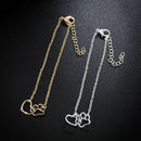 Pet Paw Footprint Bracelets Shellhards Cute Animal Paws Dog Love Heart Char