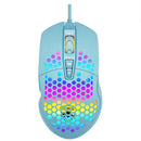 V9 Honeycomb Shell USB Wired Gaming Mouse RGB Backlight Gamer Mice (Green)