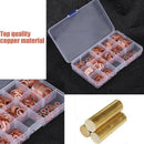 280PCS M5-M20 Copper Crush Washer Gasket Set Flat Ring Seal Assortment Kit Set
