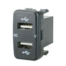 Car Charger Socket Dual Usb Port Charging Volt Display Adapter Fit for Toyo