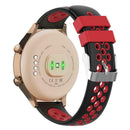 18mm Silicone Two Color Watchband w/Buckle for Ticwatch C2 (Black Red) A