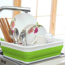 Kitchen Collapsible Dish Drainer Drying Rack Strainer Cup Tray Plate Favor A6B6
