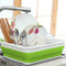Kitchen Collapsible Dish Drainer Drying Rack Strainer Cup Tray Plate Favor A6B6