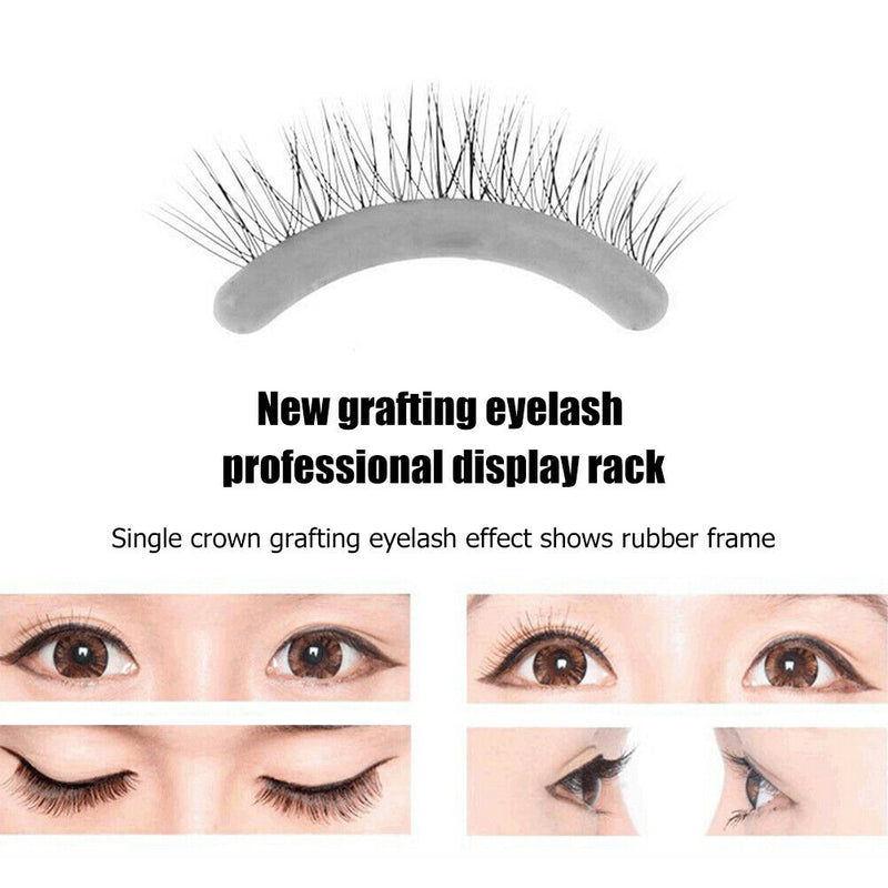 10pcs Silicone False Lashes Display Strip Graft Planting Eyelash Show Bar A
